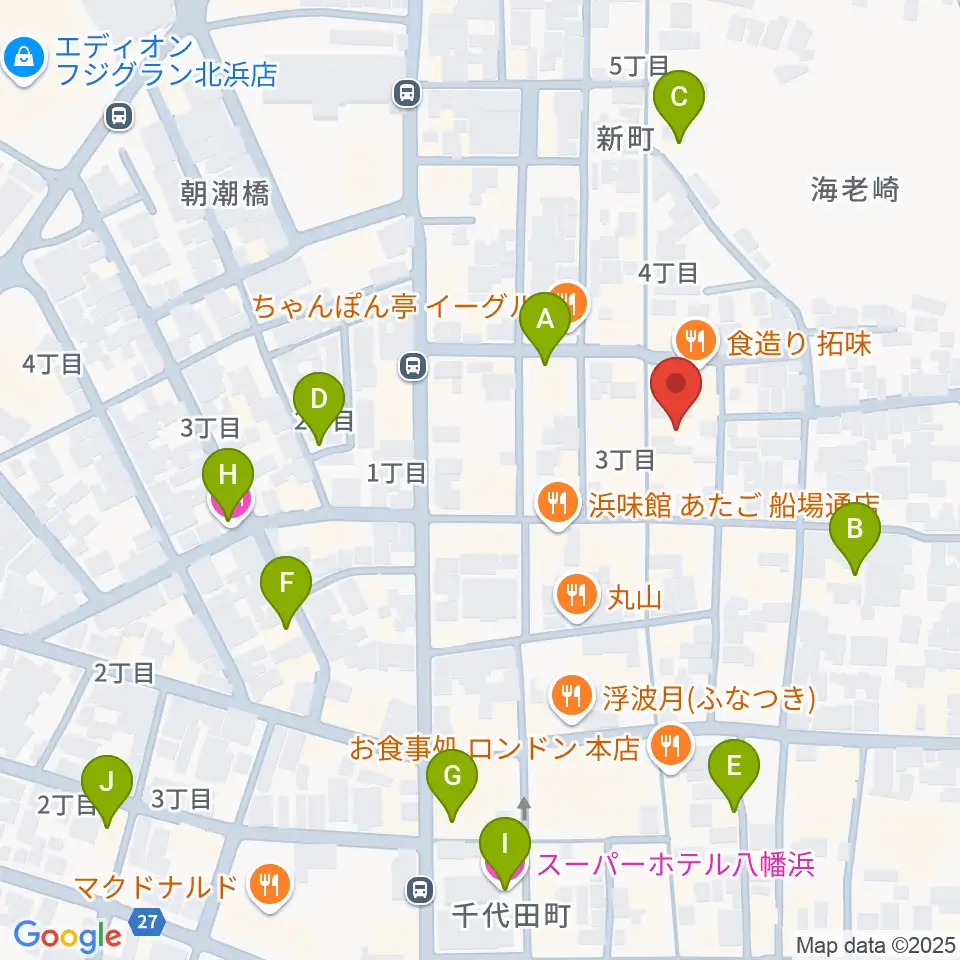 カジタ楽器店 八幡浜店周辺のホテル一覧地図
