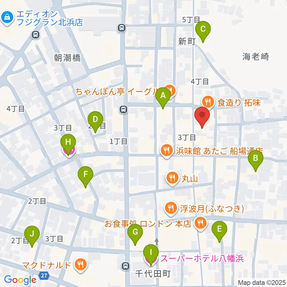 カジタ楽器店 八幡浜店周辺のホテル一覧地図