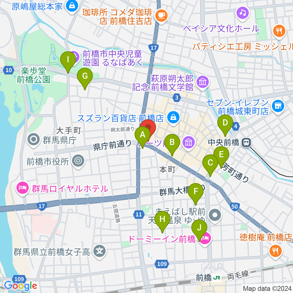 煥乎堂周辺のホテル一覧地図