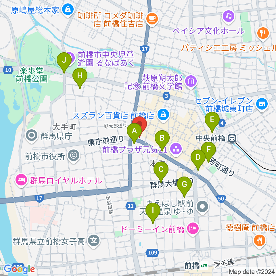 煥乎堂周辺のホテル一覧地図