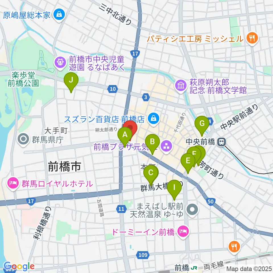 煥乎堂周辺のホテル一覧地図