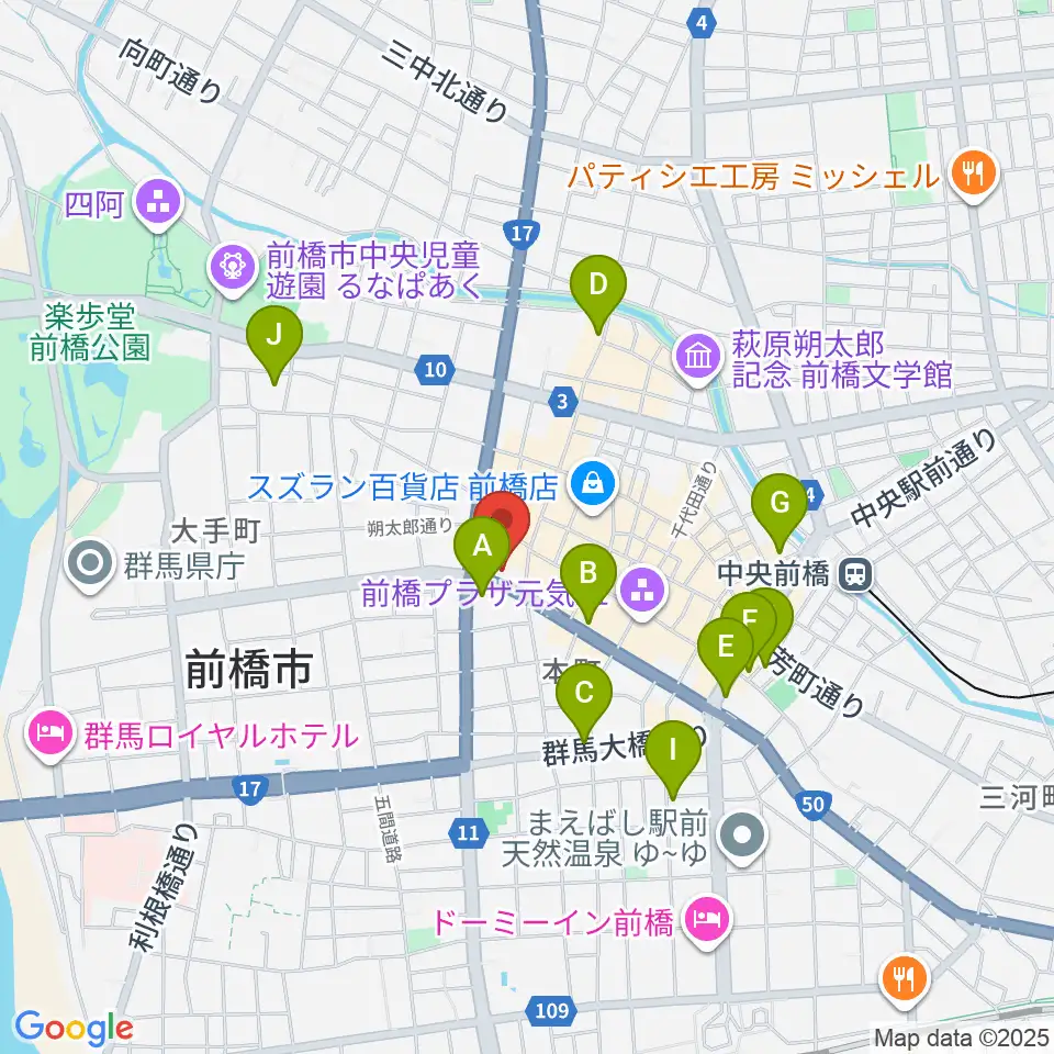 煥乎堂周辺のホテル一覧地図