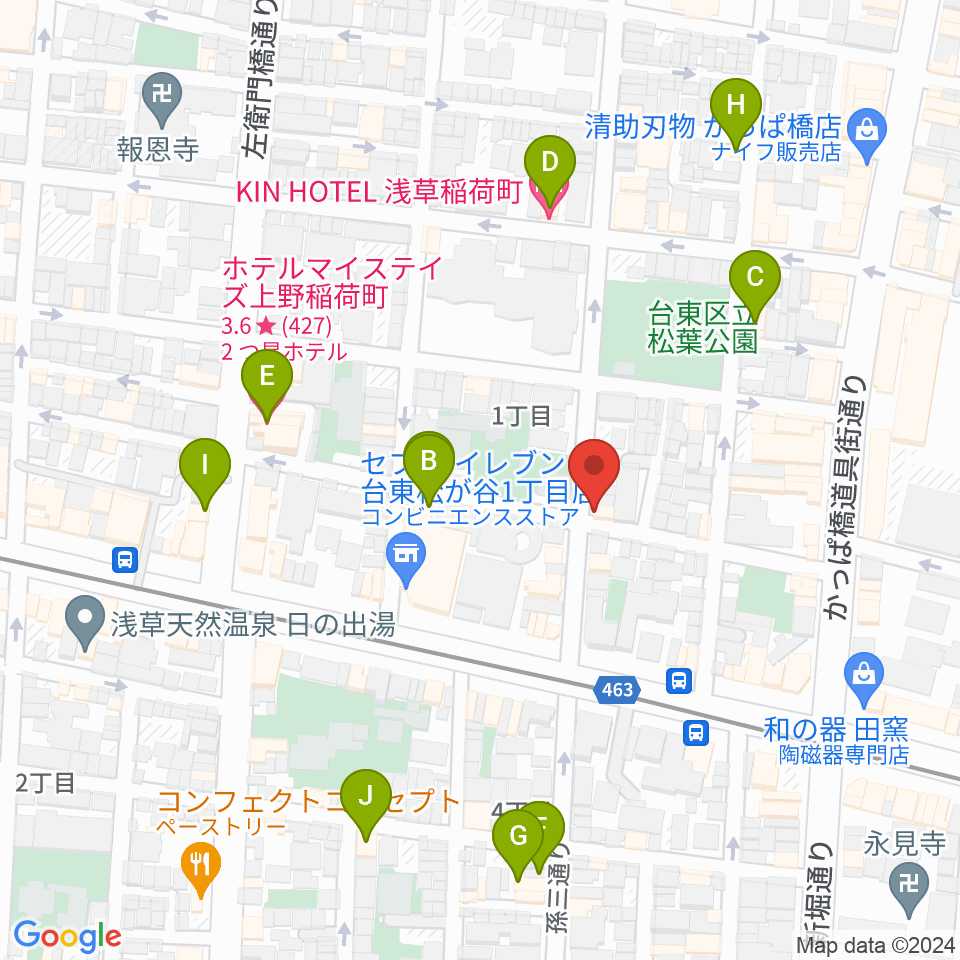 KIWAYAウクレレ周辺のホテル一覧地図