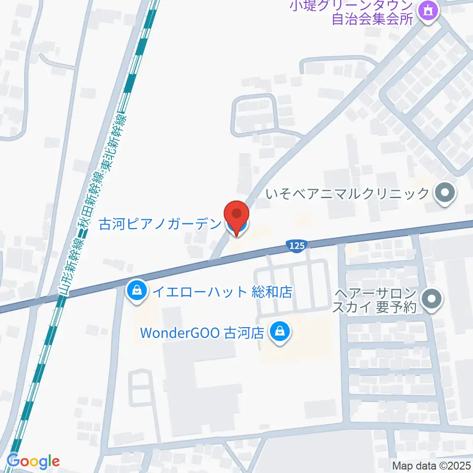 古河ピアノガーデン周辺のホテル一覧地図