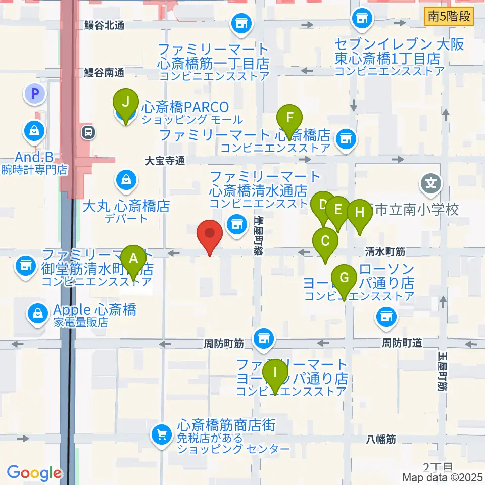 国際楽器社周辺のホテル一覧地図