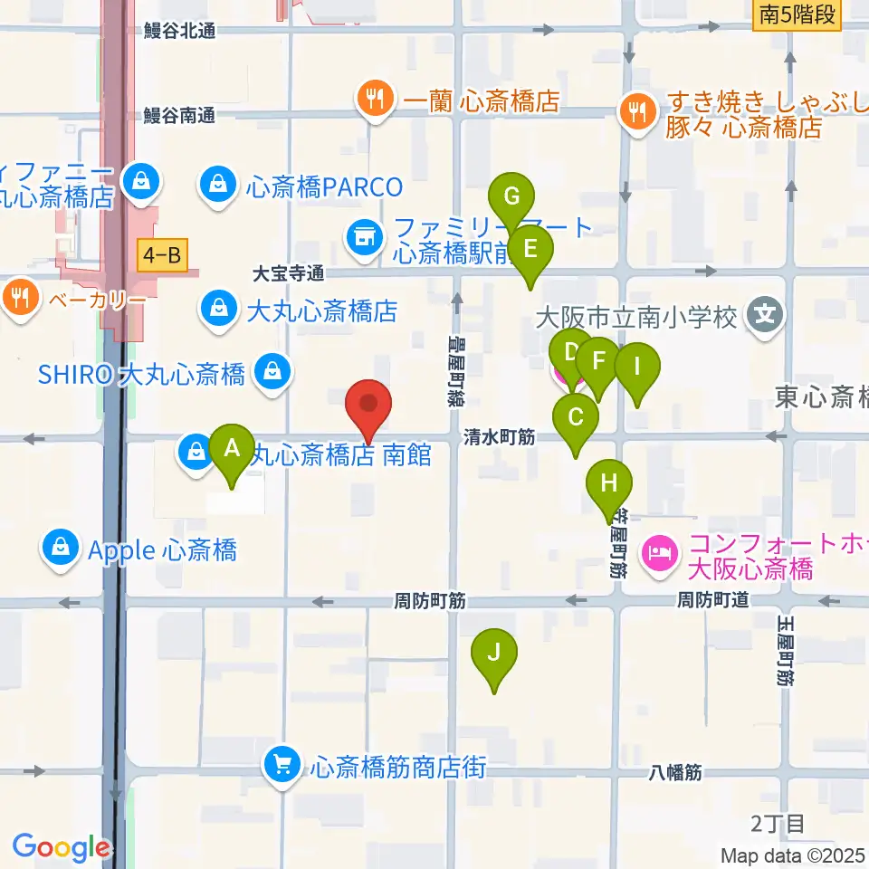 国際楽器社周辺のホテル一覧地図