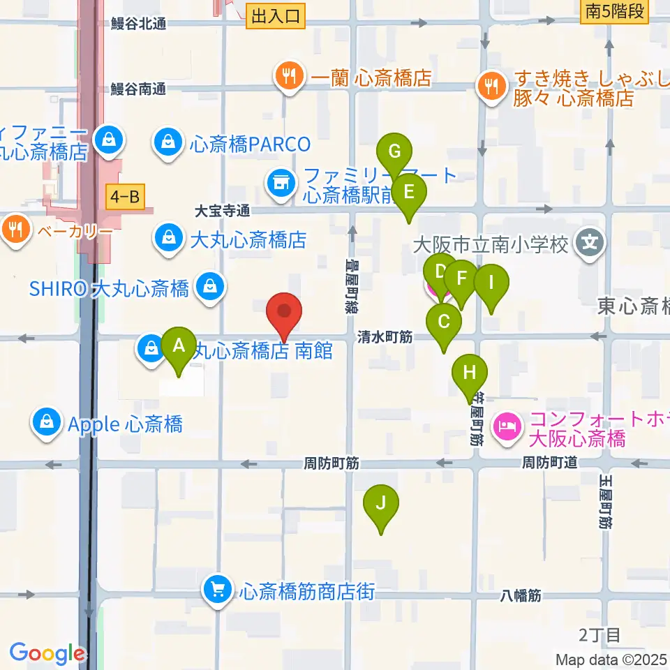 国際楽器社周辺のホテル一覧地図
