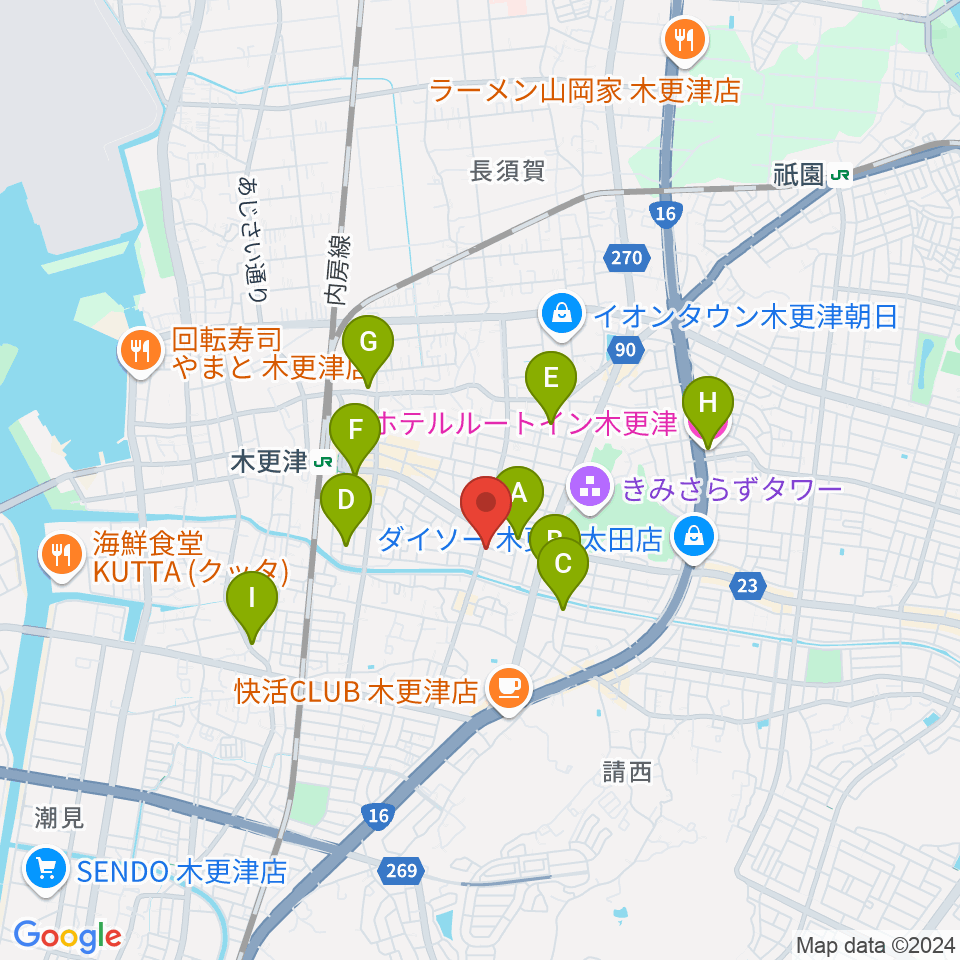 コンドー楽器 本店ショールーム周辺のホテル一覧地図