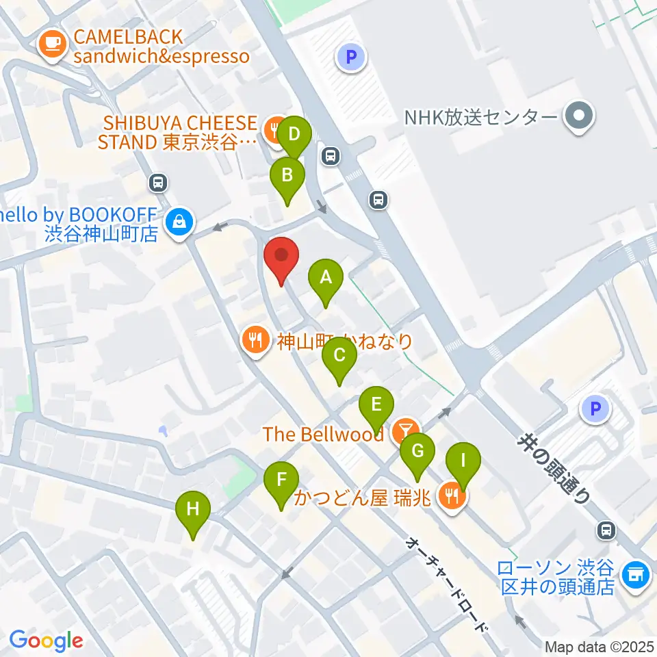 三田村楽器店周辺のホテル一覧地図