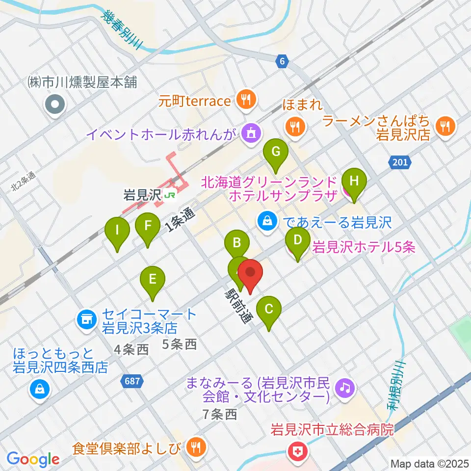 北海道教育楽器 ミュージックショップバンバン周辺のホテル一覧地図