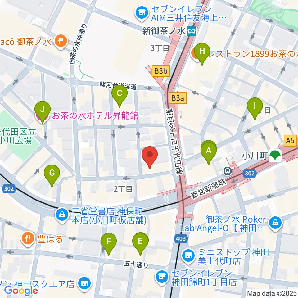 ラックギター周辺のホテル一覧地図