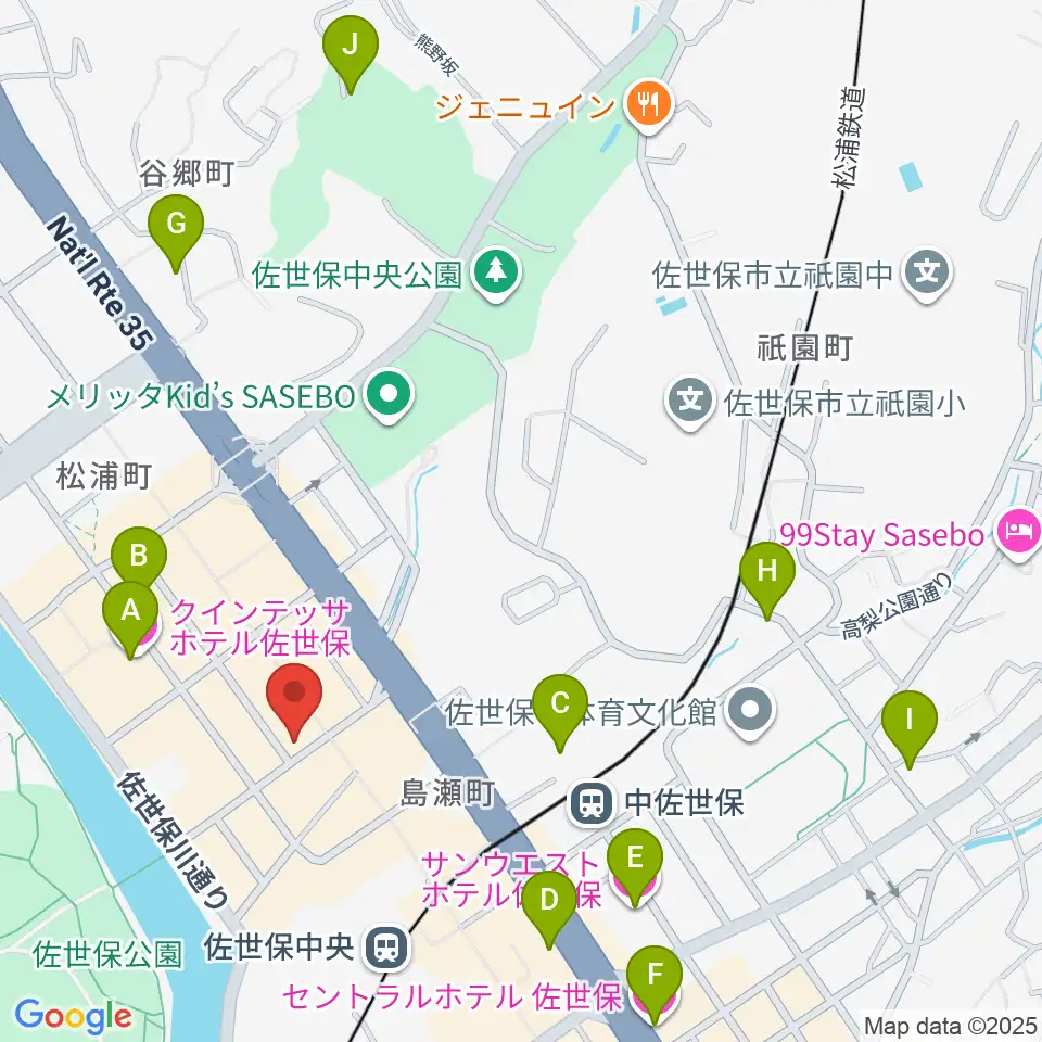 前川楽器店周辺のホテル一覧地図