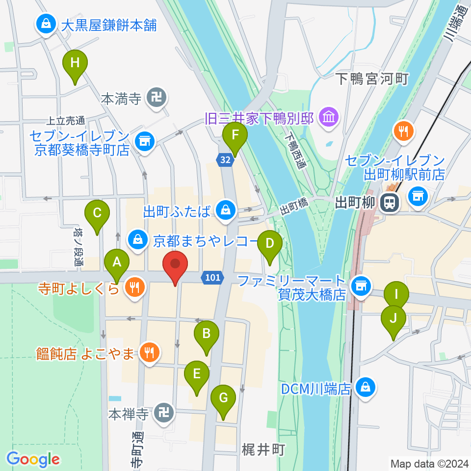 マツヲ楽器周辺のホテル一覧地図