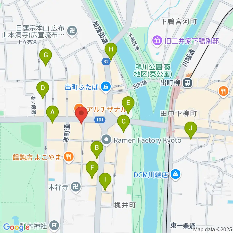 マツヲ楽器周辺のホテル一覧地図