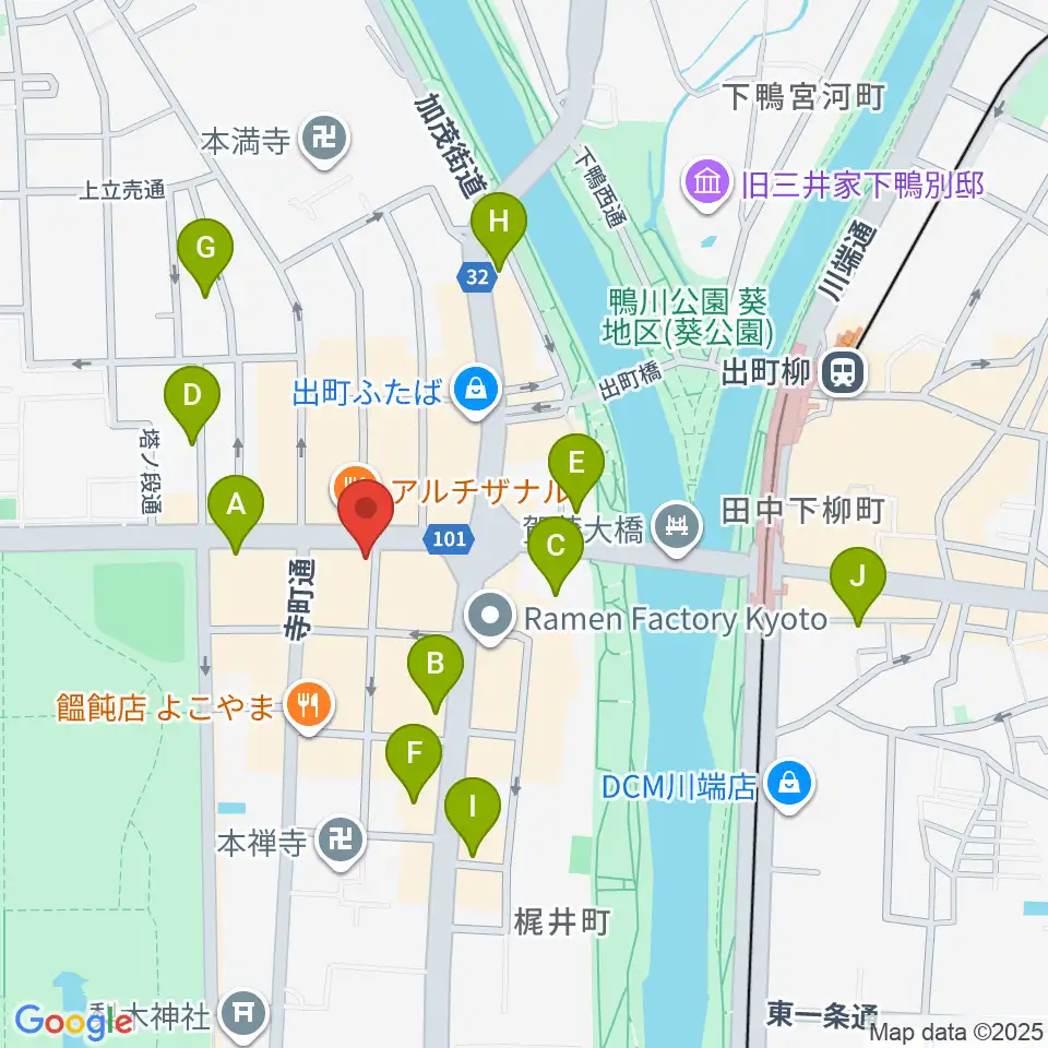 マツヲ楽器周辺のホテル一覧地図