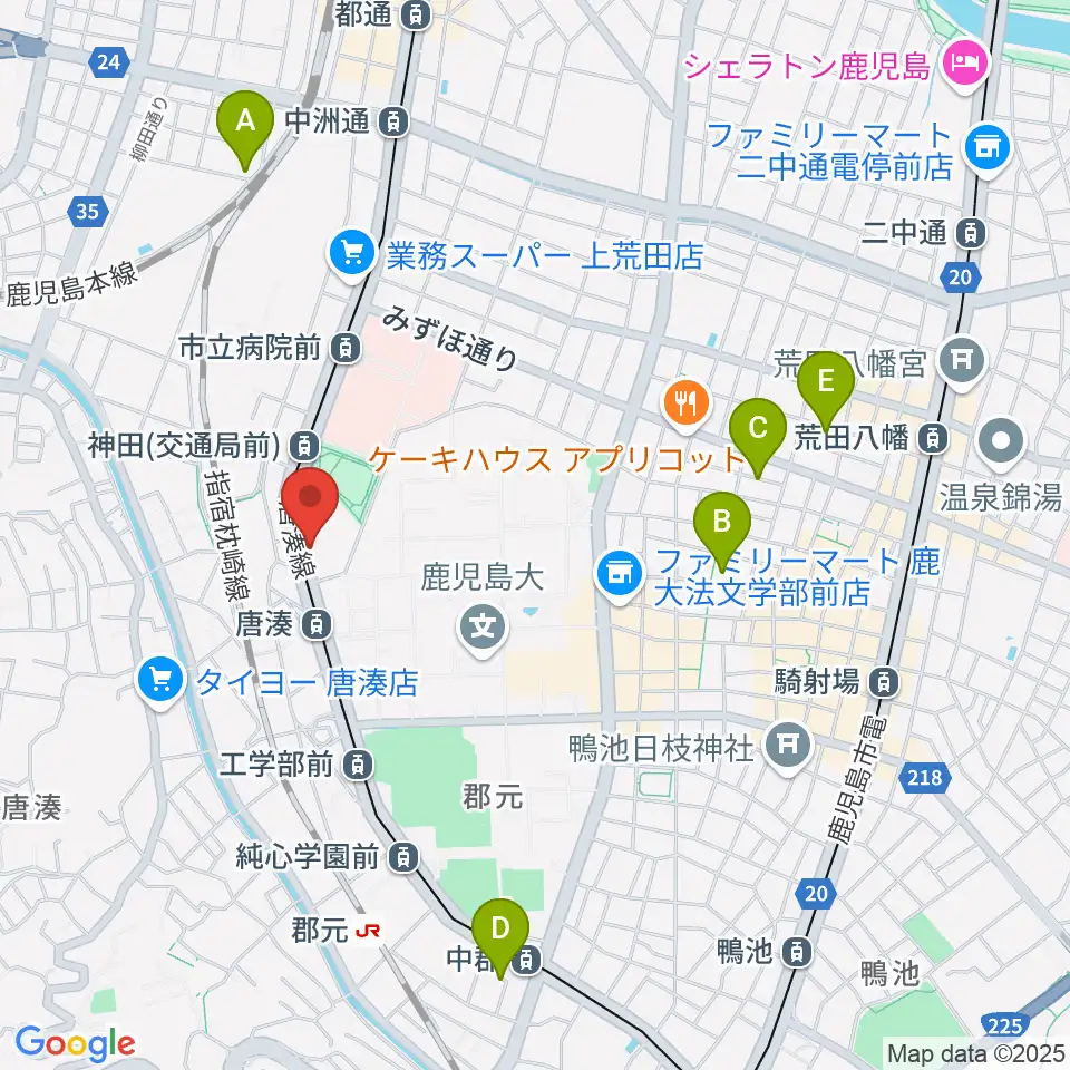 松田ピアノ友社周辺のホテル一覧地図