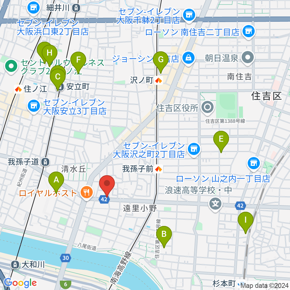 マツモト楽器周辺のホテル一覧地図