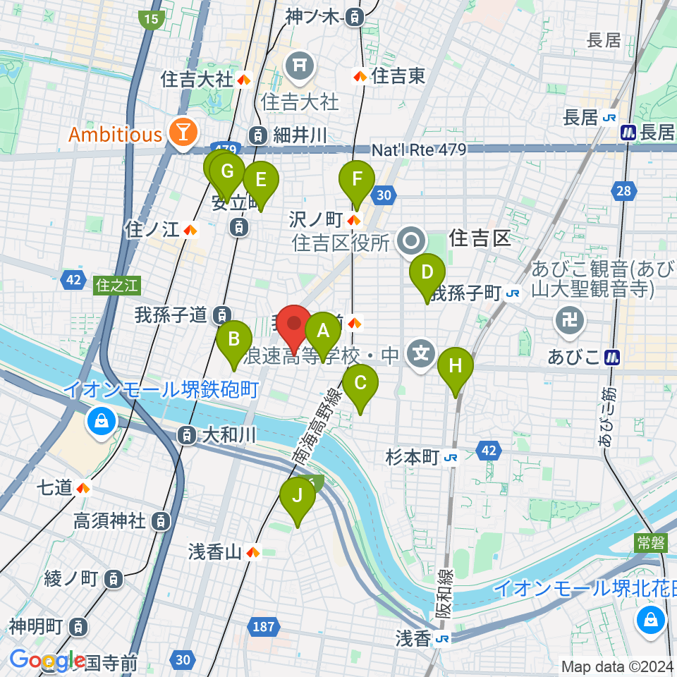 マツモト楽器周辺のホテル一覧地図