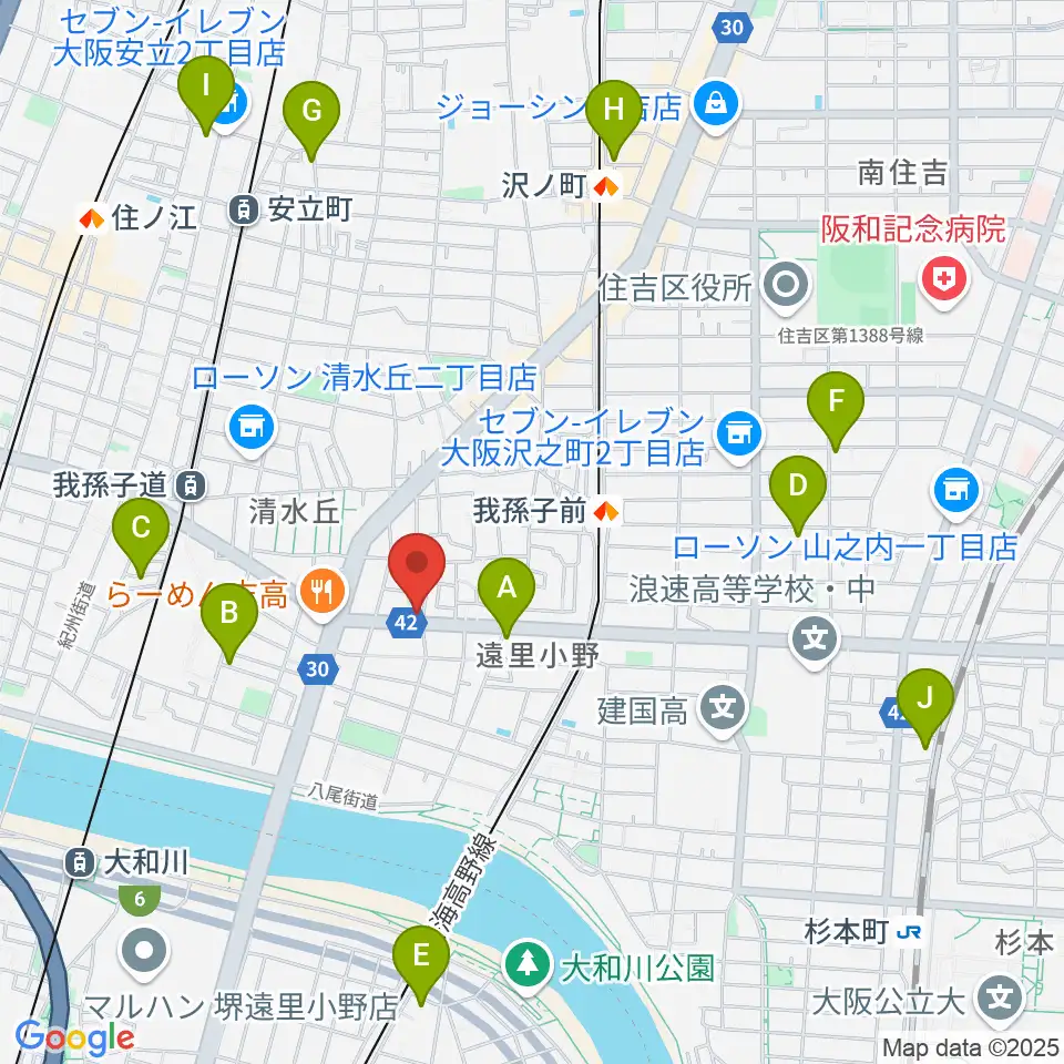 マツモト楽器周辺のホテル一覧地図