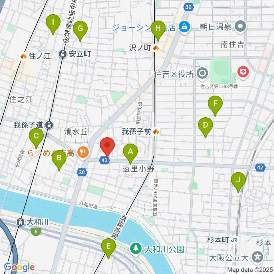 マツモト楽器周辺のホテル一覧地図