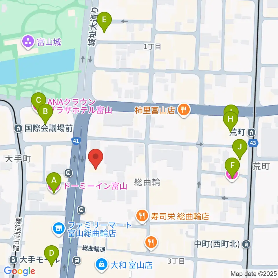 ミヤコ楽器店周辺のホテル一覧地図