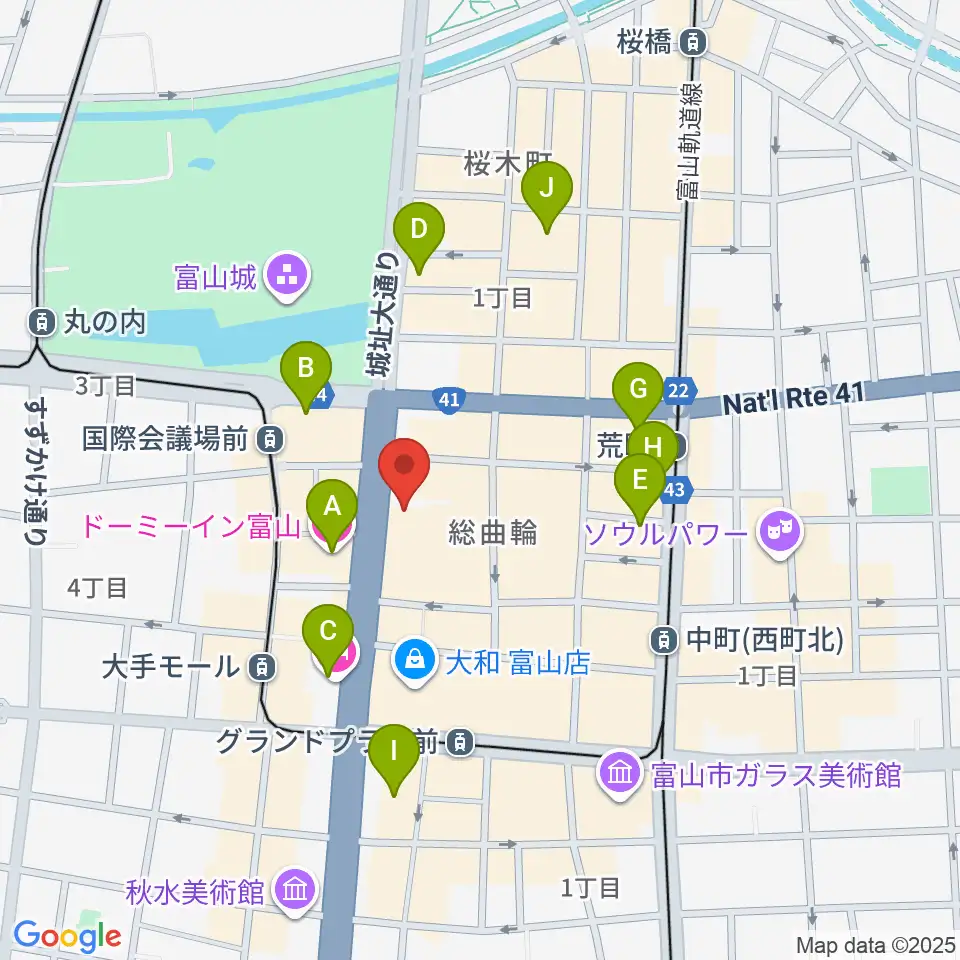 ミヤコ楽器店周辺のホテル一覧地図