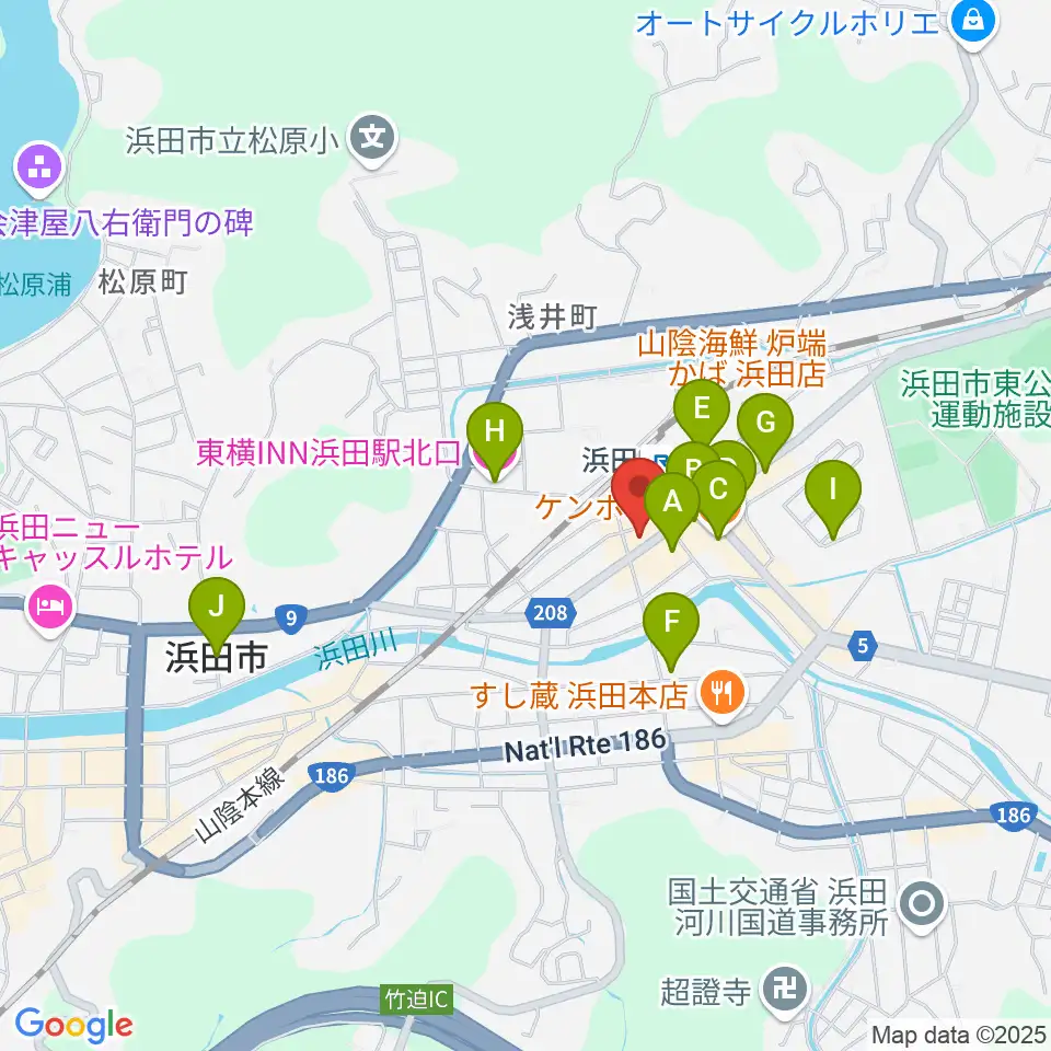 みずほ楽器周辺のホテル一覧地図