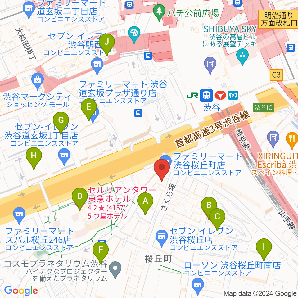 イケベ楽器店 鍵盤堂・パワーレック・パワーDJ's周辺のホテル一覧地図