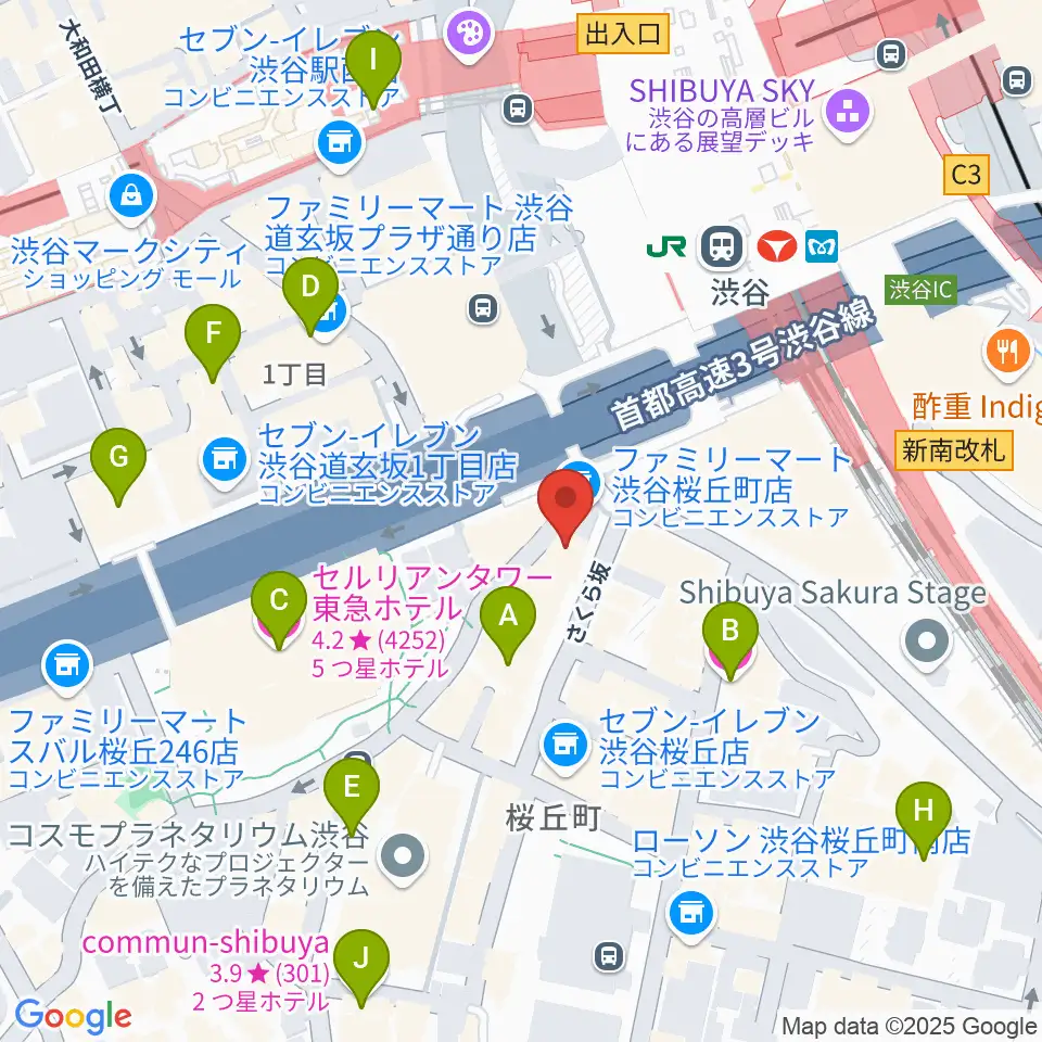 イケベ楽器店 鍵盤堂・パワーレック・パワーDJ's周辺のホテル一覧地図