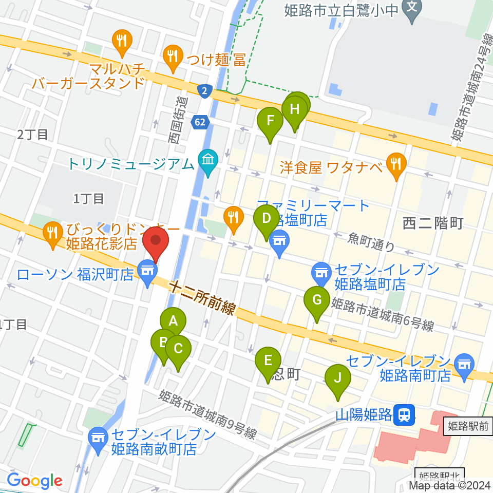 エムズサウンドギターショップ周辺のホテル一覧地図