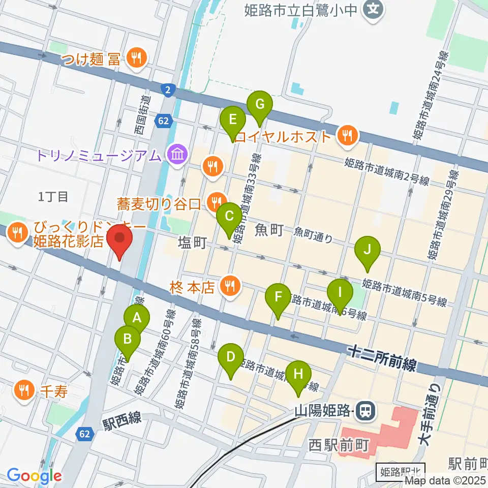 エムズサウンドギターショップ周辺のホテル一覧地図