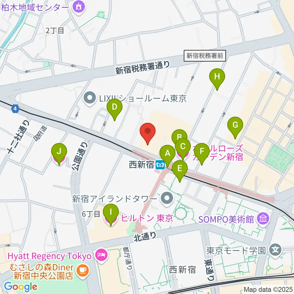 村松楽器 新宿店周辺のホテル一覧地図