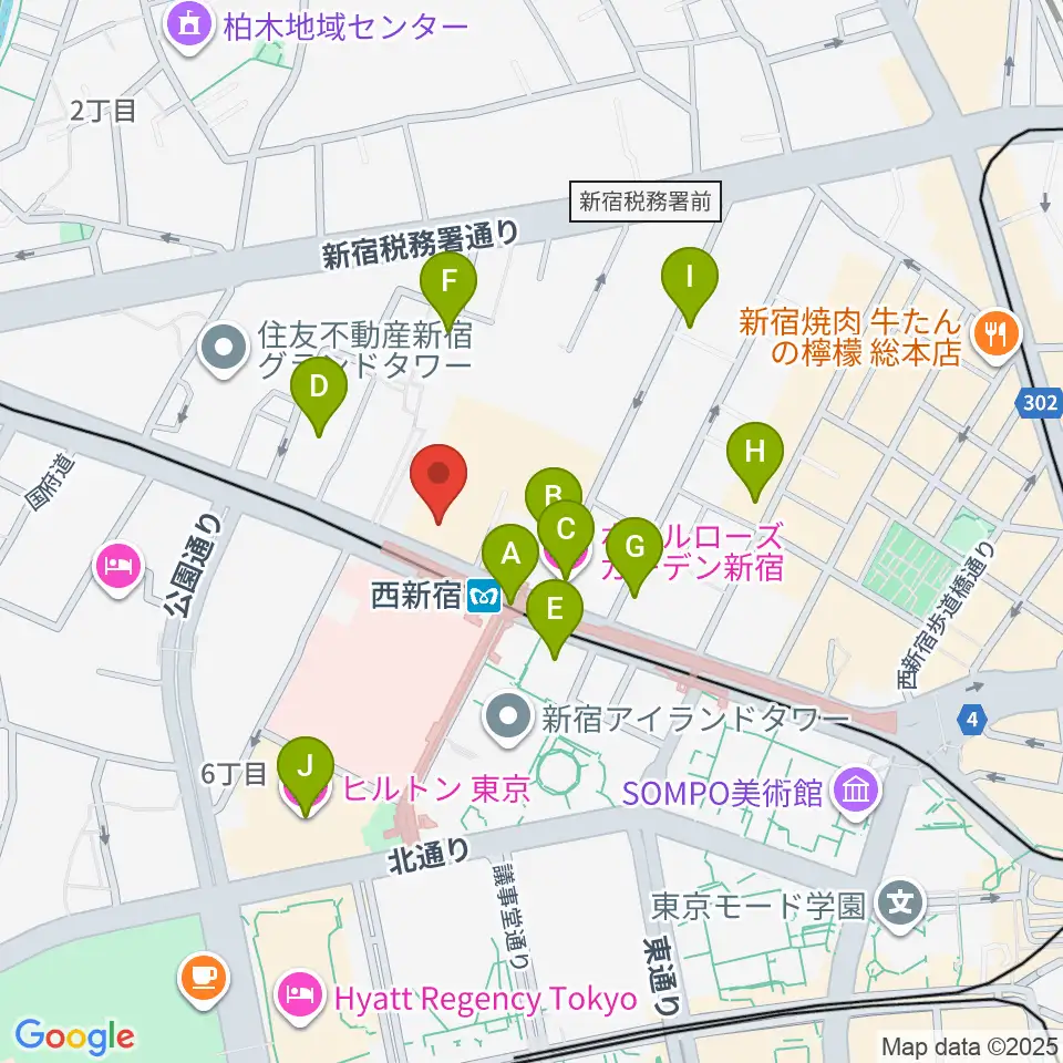 村松楽器 新宿店周辺のホテル一覧地図