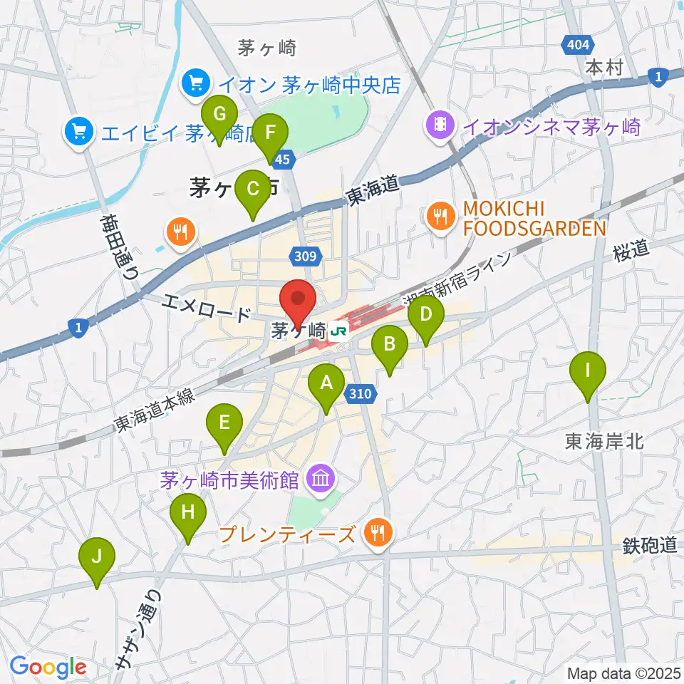 長谷川楽器北口店周辺のホテル一覧地図