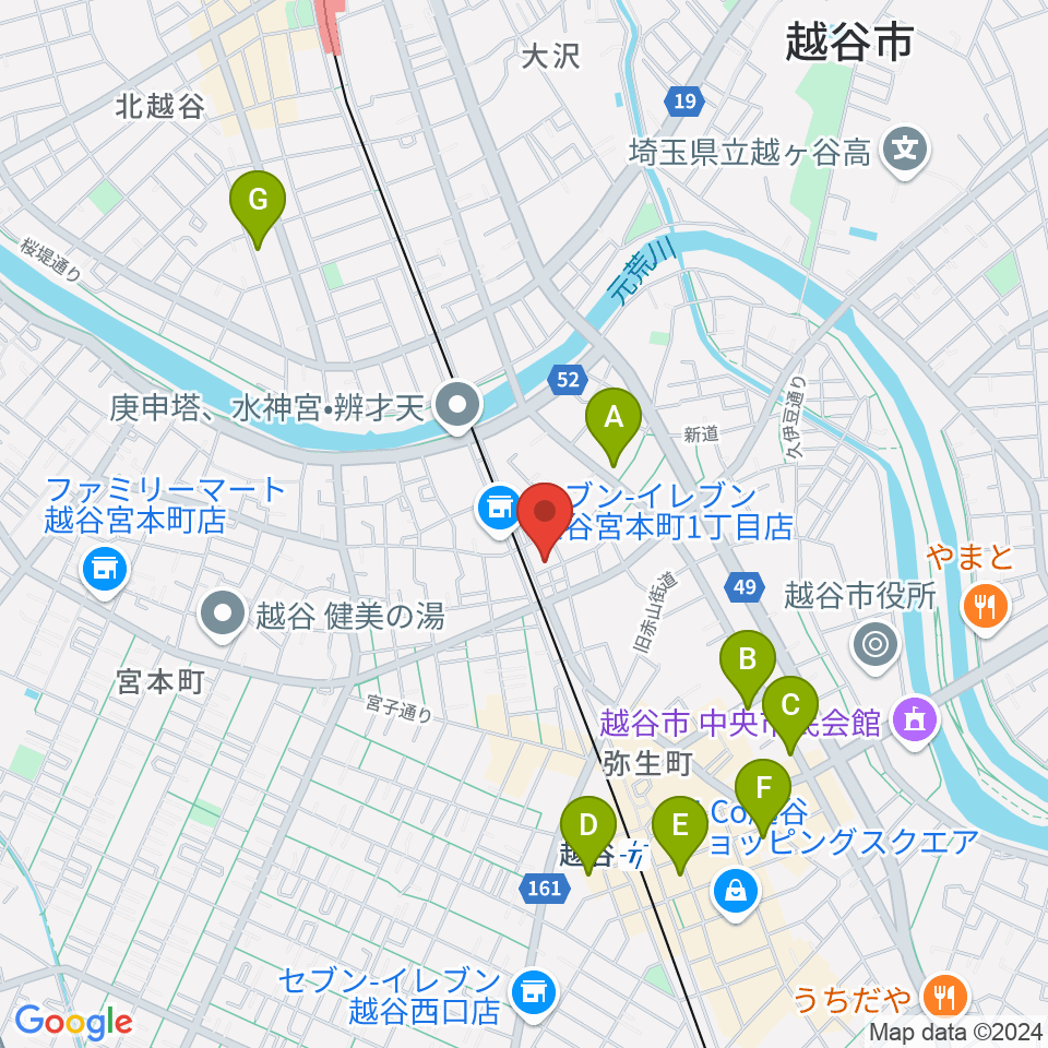 ネギシ楽器周辺のホテル一覧地図