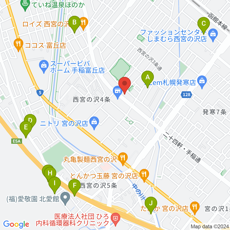 エルム楽器札幌本店周辺のホテル一覧地図