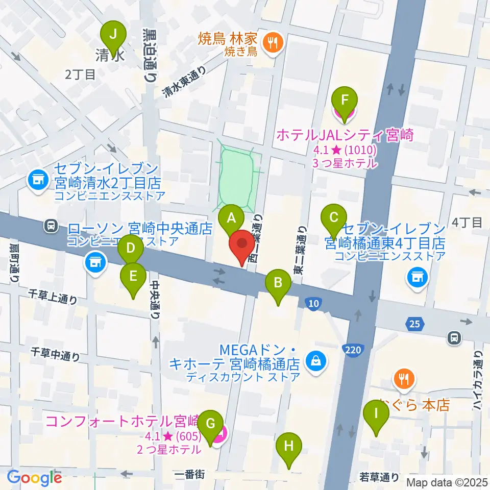 西村楽器 micc本店周辺のホテル一覧地図