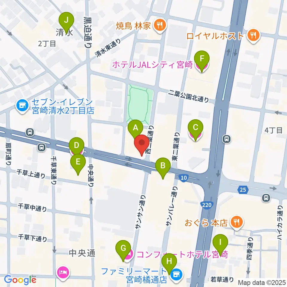 西村楽器 micc本店周辺のホテル一覧地図