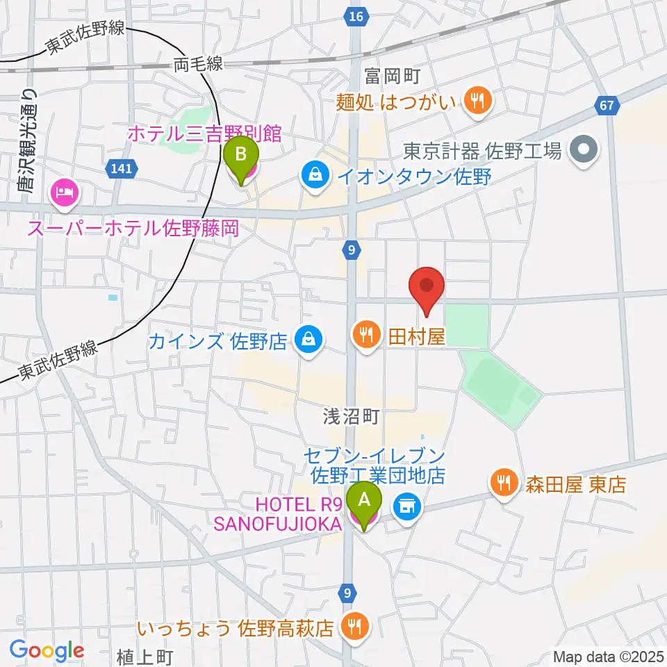 オンダ楽器周辺のホテル一覧地図