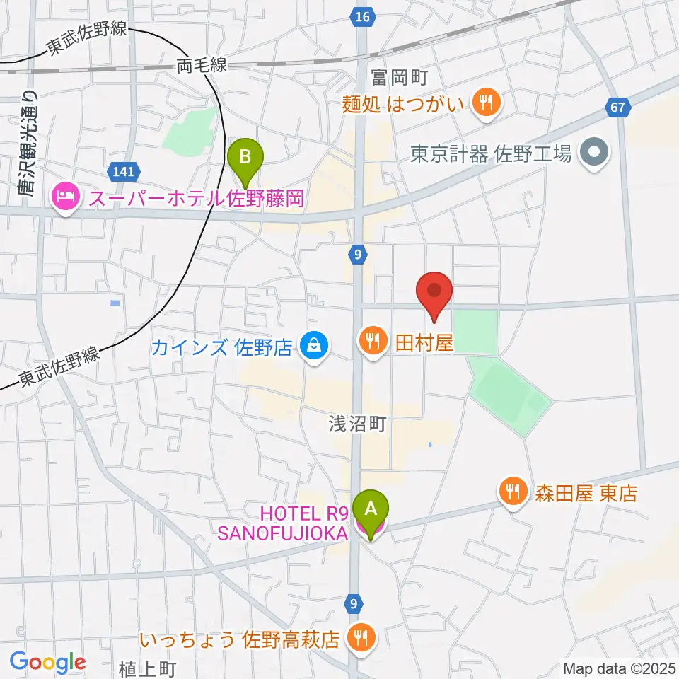 オンダ楽器周辺のホテル一覧地図