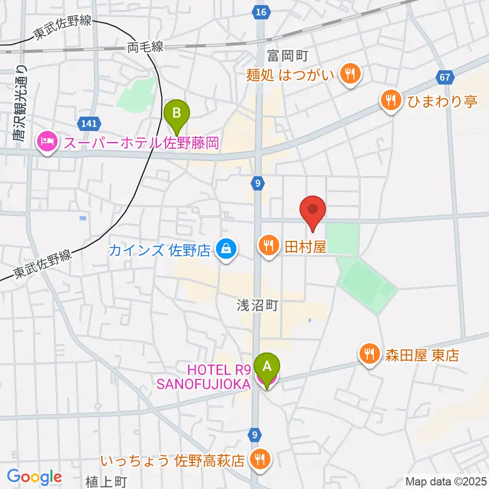 オンダ楽器周辺のホテル一覧地図
