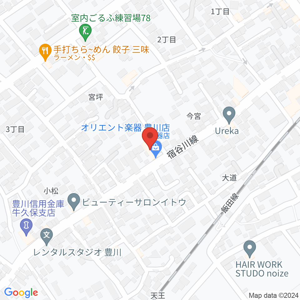 オリエント楽器 豊川店周辺のホテル一覧地図