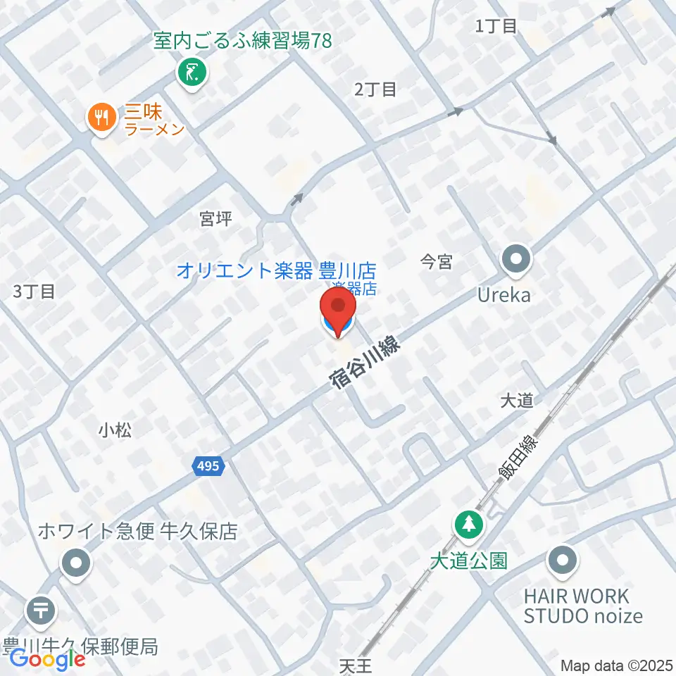 オリエント楽器 豊川店周辺のホテル一覧地図