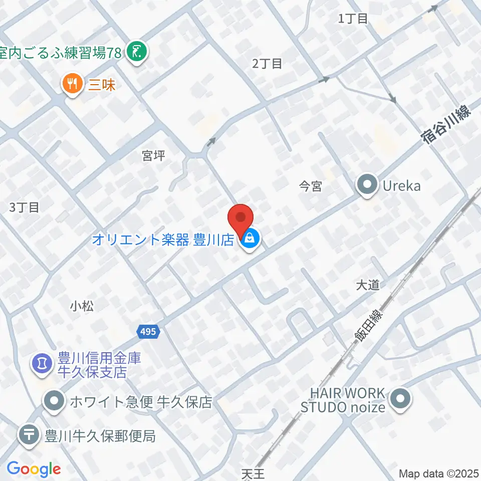 オリエント楽器 豊川店周辺のホテル一覧地図