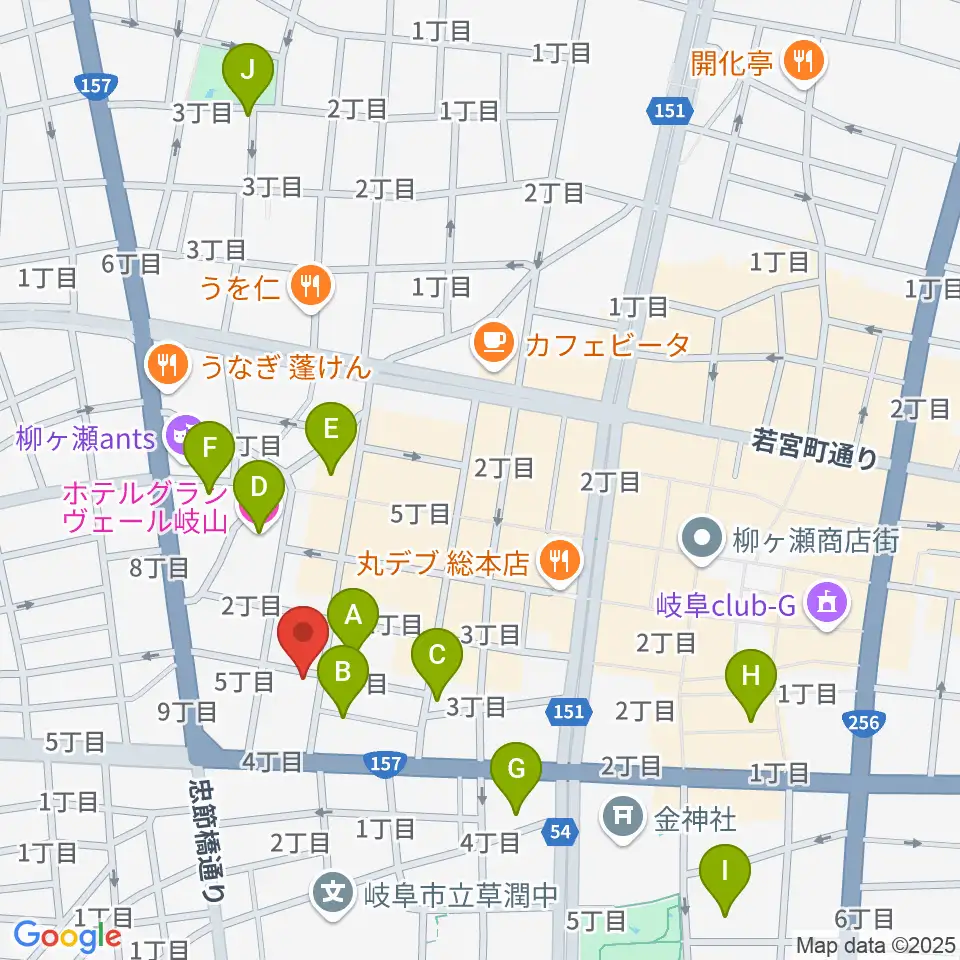 ピアノ百貨 岐阜店周辺のホテル一覧地図