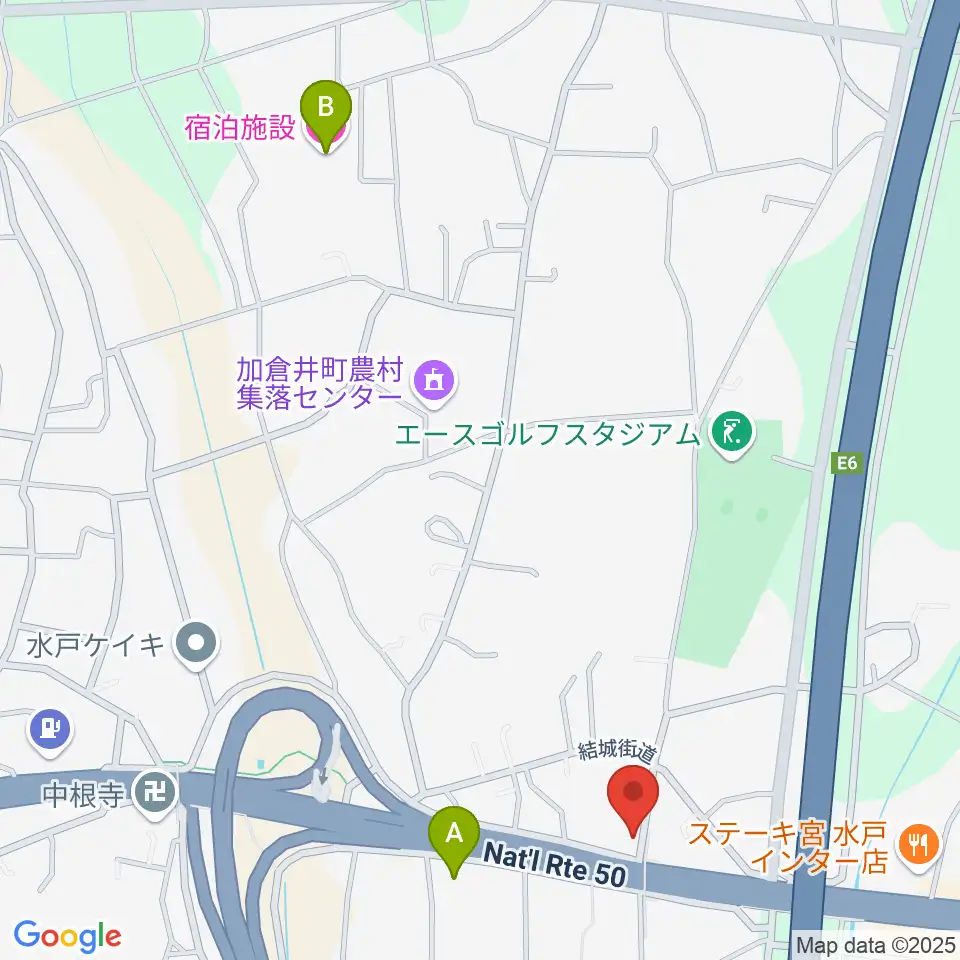 ピアノハウス水戸周辺のホテル一覧地図