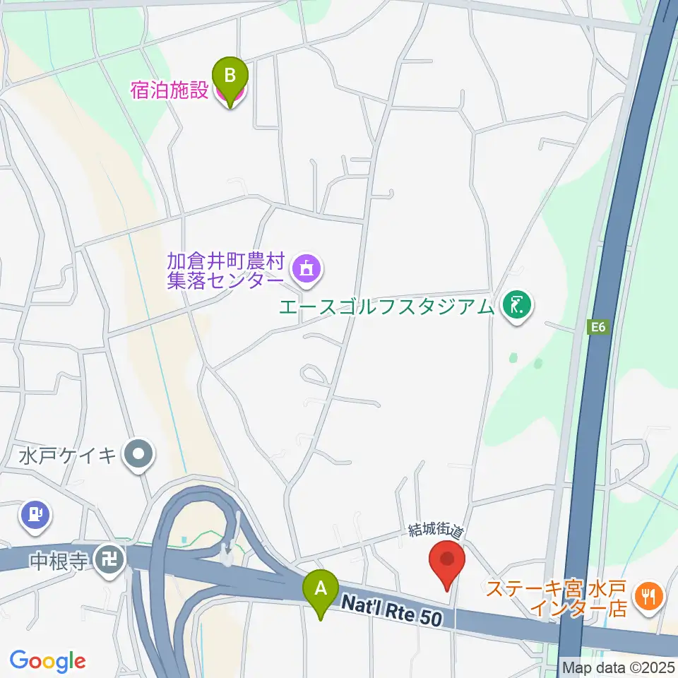 ピアノハウス水戸周辺のホテル一覧地図