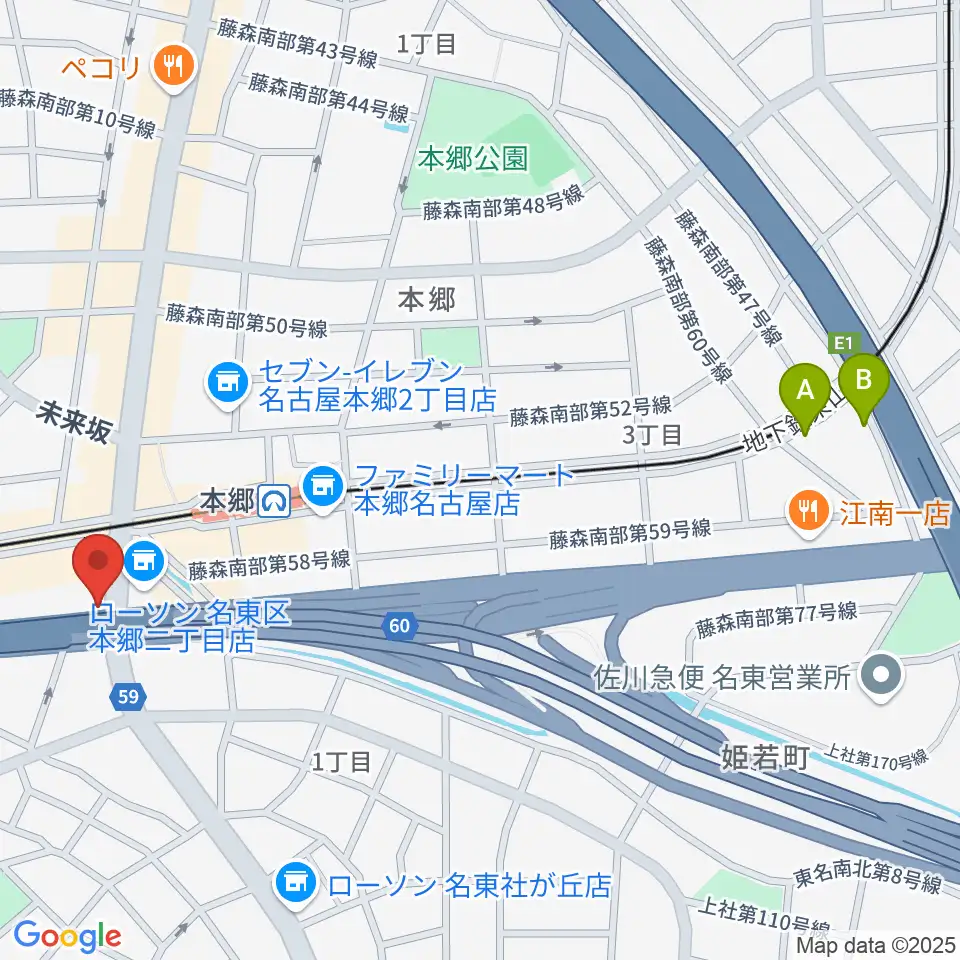 ピアノ百貨 名古屋店周辺のホテル一覧地図