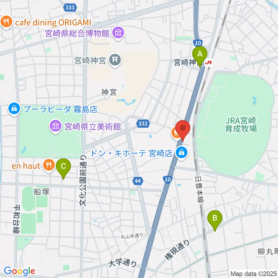 ピアノバンク周辺のホテル一覧地図