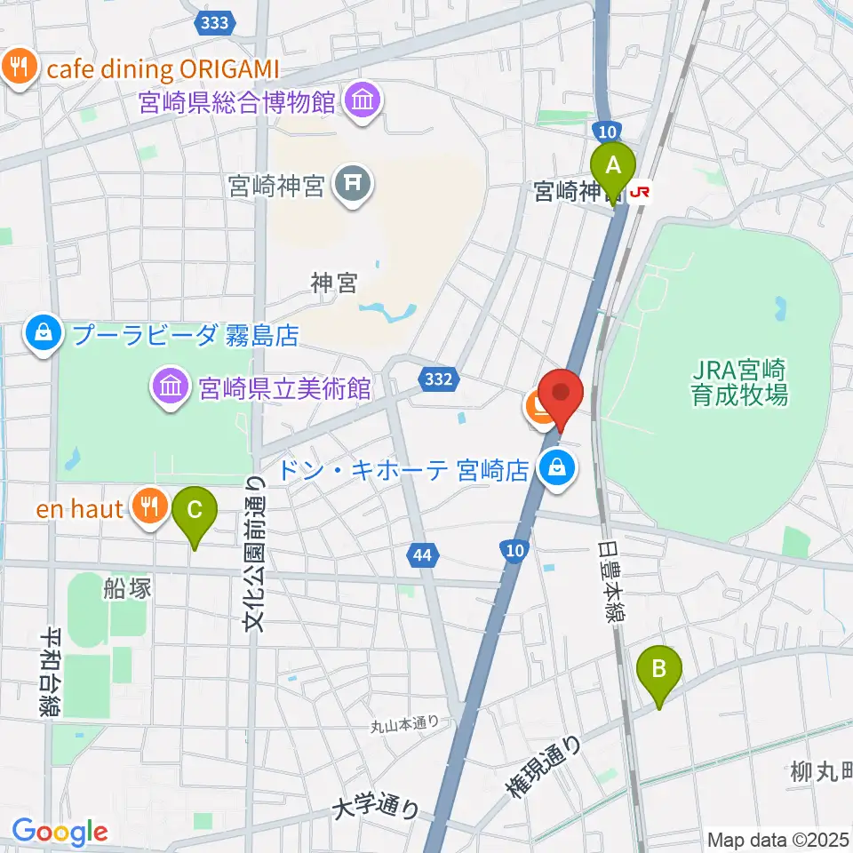 ピアノバンク周辺のホテル一覧地図